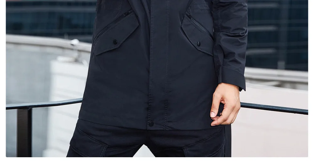 Xiaomi ULEEMARK дорожная куртка средней длины Съемная многофункциональная ветрозащитная и водонепроницаемая куртка для скалолазания на открытом воздухе 11