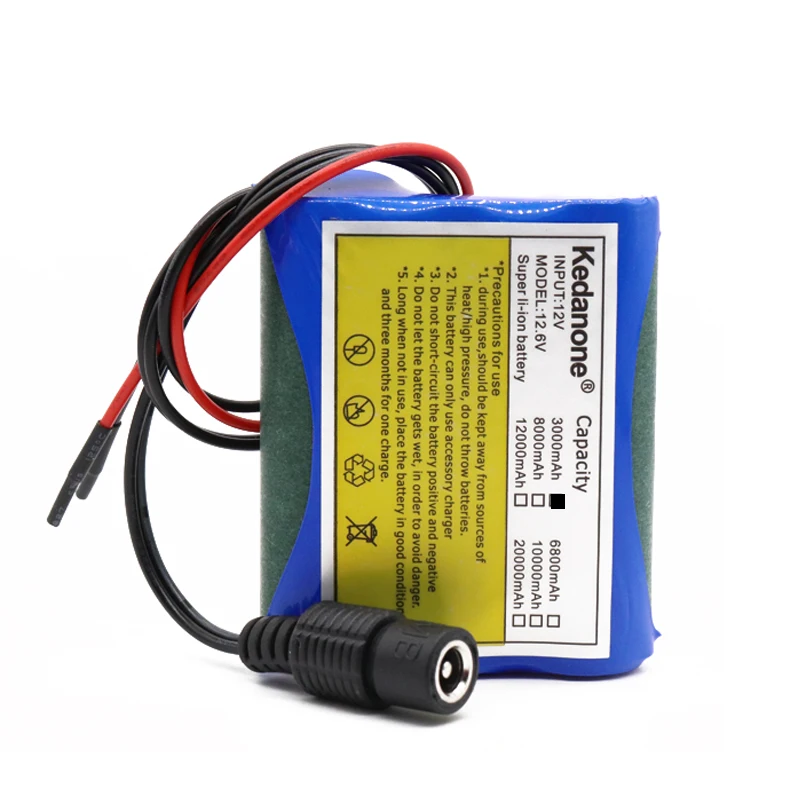 100% Новый оригинал 12 V 3000 mAh 18650 литий ионная аккумуляторная батарея для камеры