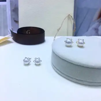 

925 Sterling Silver Earrings Findings Stud Earrings Settings Mountings Parts Mounts for Pearls Agate Coral Beads Stones