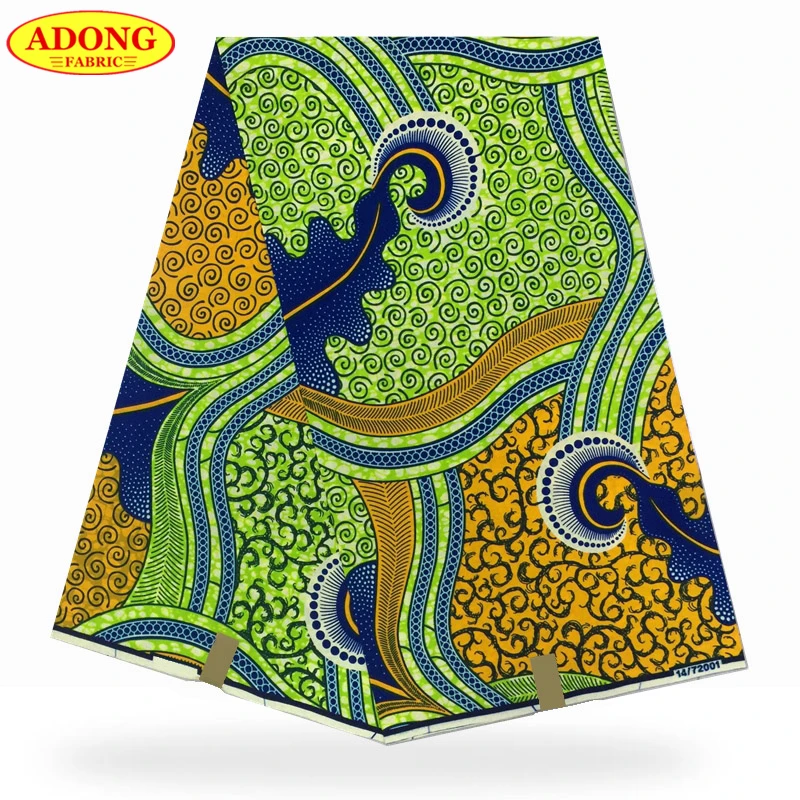 

ADONG African fabric high quality prints wax fabric 100% cotton guarantee real wax 6 yards/pcs for Party dress,Women dress