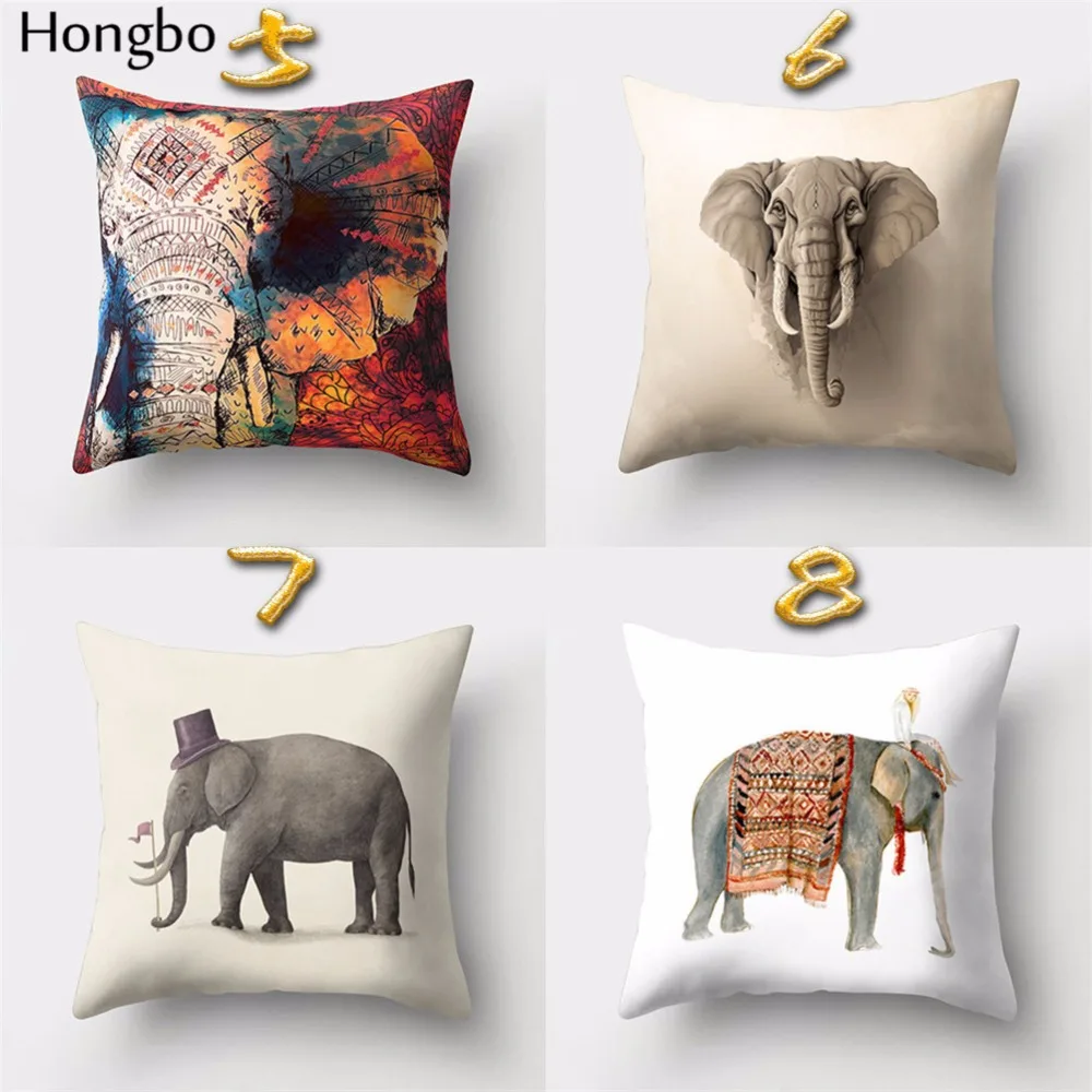 1 шт. декоративная наволочка с принтом слонов|cushion case|throw pillow coverscover cushion |