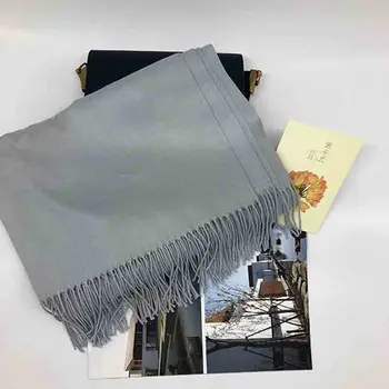 

Winter Scarf For Women Stylish Solid Color Cashmere Shawl Cute Tassel Ladies Scarf Soft Comfortable Scarves Fashion Scarf Women