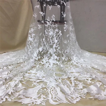 

Tollola White High Quality Mesh Nigerian Lace Fabrics Soft African Lace Fabric Guipure French Net Lace Fabric For Wedding