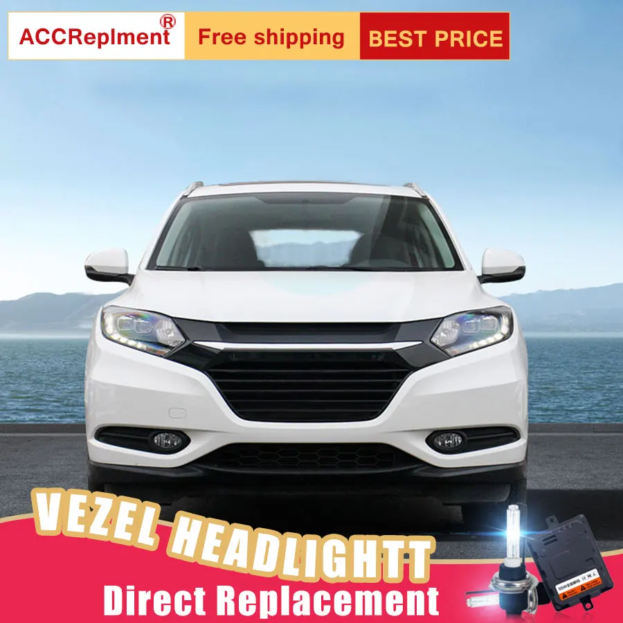 2 шт. светодиодный ные фары для Honda VEZEL 2014 2017 Автомобильные ангельские глазки
