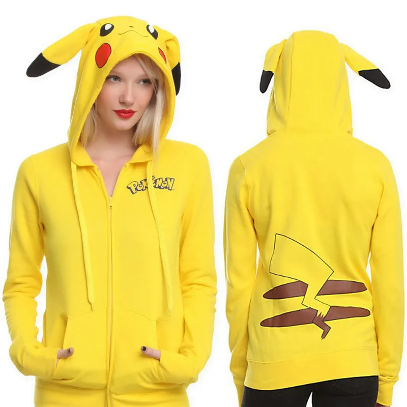 Hot Sale font b Anime b font Pokemon Go Hoodie Coat Pikachu Printed Cute Sweatershirt Costumes