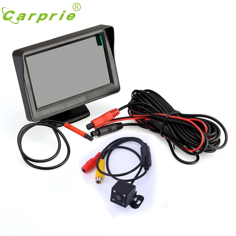 4 3 ''TFT LCD Зеркало заднего вида с монитором + камера ночным видением dec 24Levert