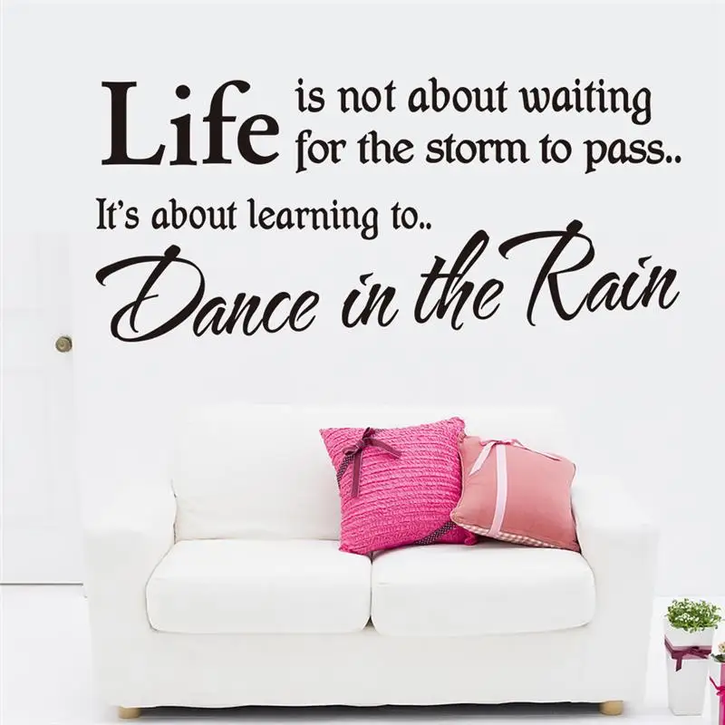 

Free Shipping Life Inspirational Quotes Wallpaper Home Living Room Decorations DIY Decals Vinyl Art Room Wall Mural Y-339