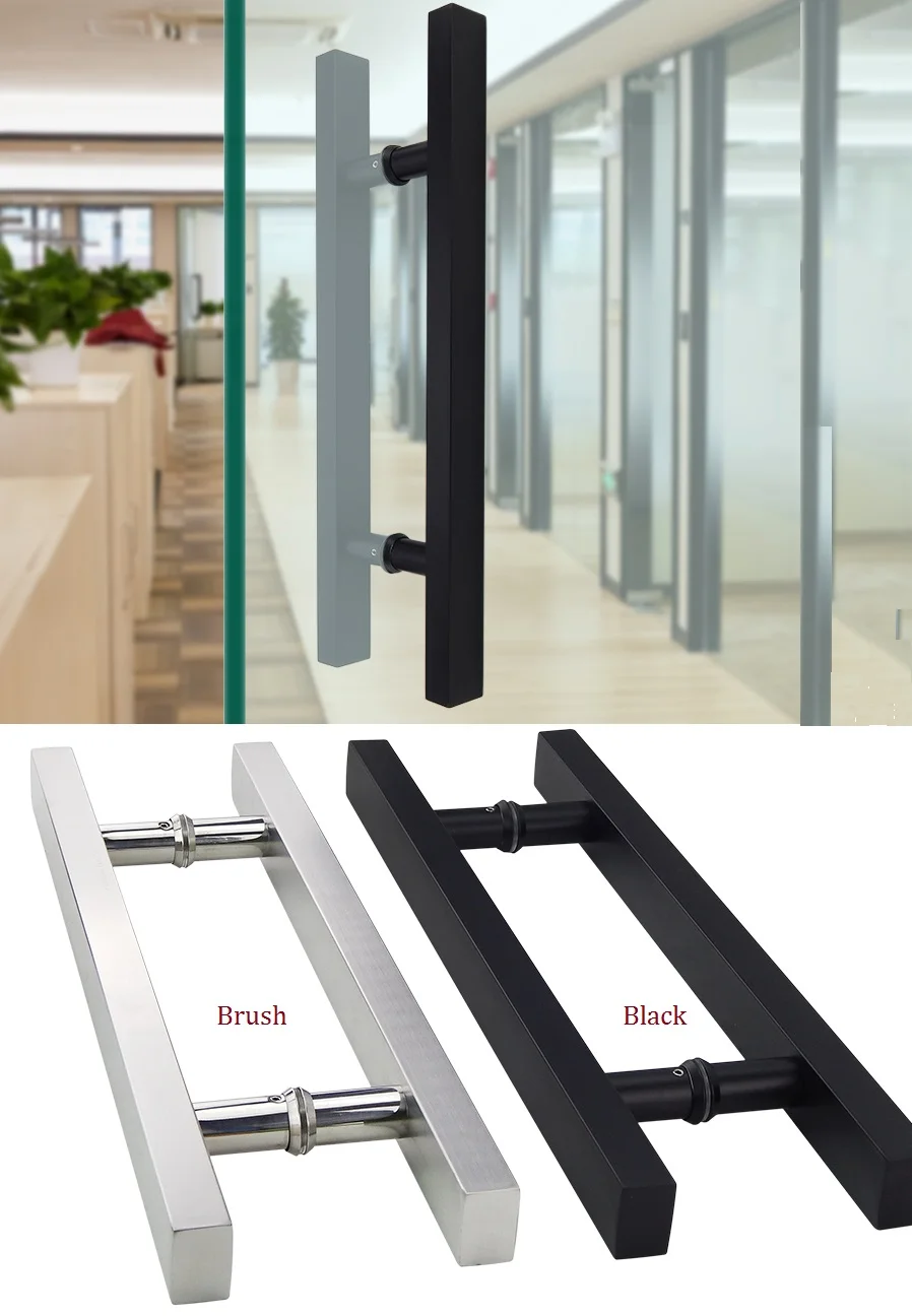 Premintehdw CC30 L50CM Stainless Steel Square Glass Door Pull Handle