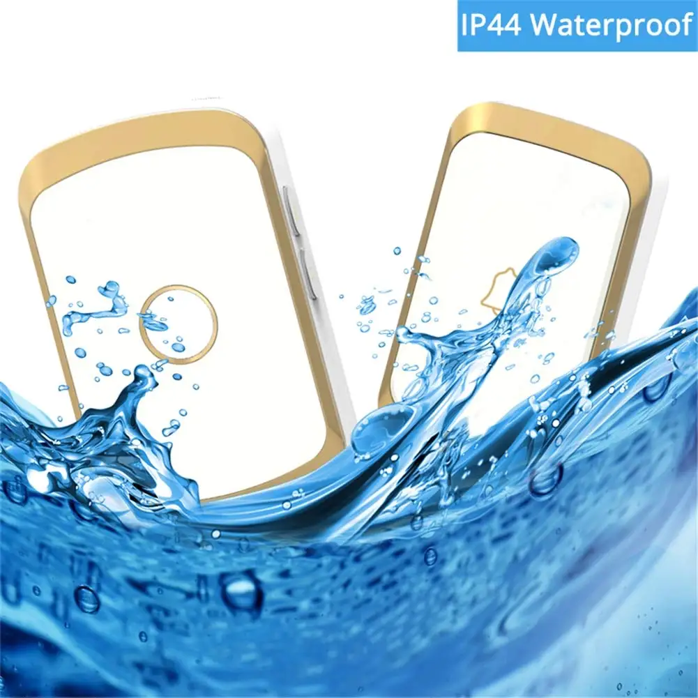 Wireless Waterproof Doorbell Smart Doorbell 300M Remote US EU UK Plug LED Flash Home Cordless Smart Door Bell Wifi Doorbell