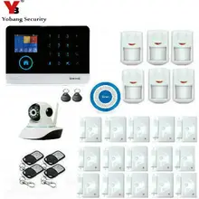 YobangSecurity WiFi GSM GPRS RFID Wireless Security Alarm System Video ip Camera Wireless Strobe Siren Smoke Fire Detector