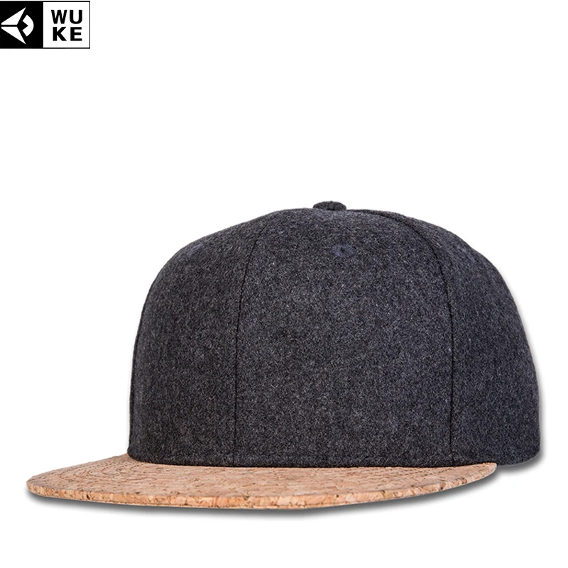 WUKE Woolen Baseball Caps Flat Brim Cap For Women and Men Fashion Hip