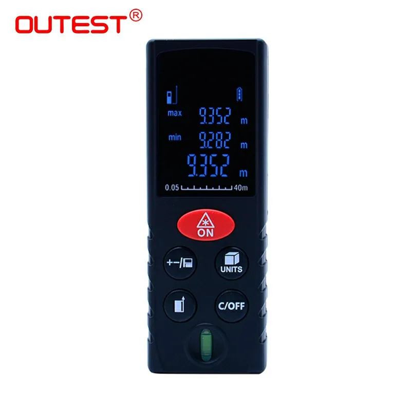 

OUTEST Digital Laser Distance Meter 40/60/80/100m Range Finder Level Ruler Area Volume Measure Level Bubble