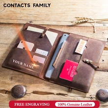 Luxury Retro Cowhide Leather Case Cover For iPad 9.7 5 6 Air 1 2 Mini MacBook Pro 9.7 10.5 11 Tablet Sleeve Pouch Notebook Bag