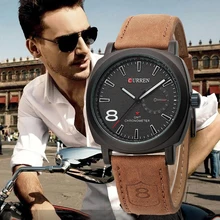 Montre Hommes CURREN Marque De Luxe Marque De Mode de Quartz Lumineux Hommes Sport Bracelet En Cuir Montres Relogio Masculino 8139