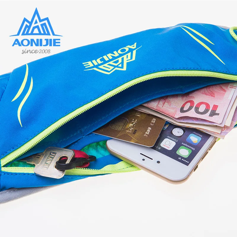 Nuevo AONIJIE de poliéster al aire libre bolsa de cintura Unisex impermeable de deportes bolsas de cintura Pack Correa bolsa senderismo ciclismo
