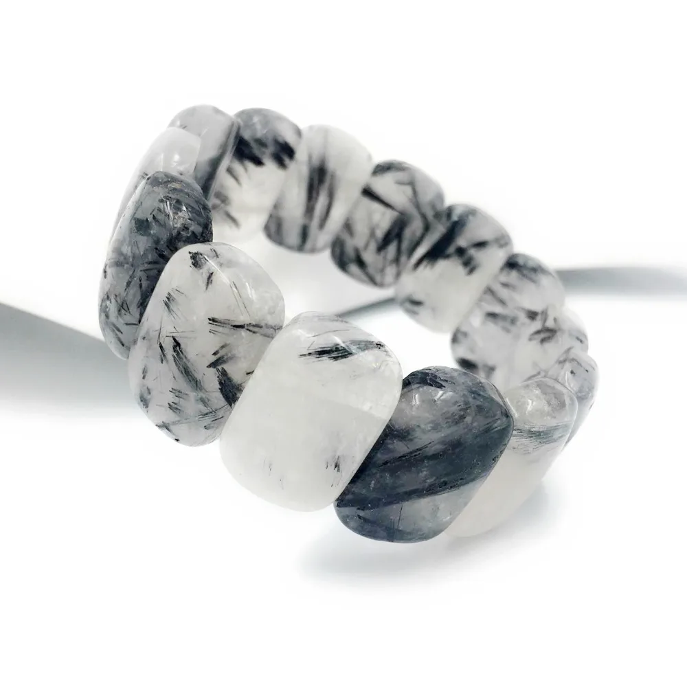 

Lii Ji Natural Black Tourmaline Quartz Bracelet about 7.5''