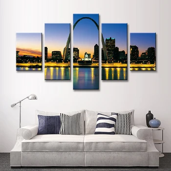 

Modern City Landscape Painting Printed On Canvas Famous Sunset Wall Art Home Decor Picture Unframed