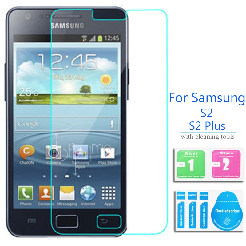 2 шт Для Samsung Galaxy S2 i9100 plus Закаленное стекло Защитная пленка 2.5D защитное на S ii SII I9105