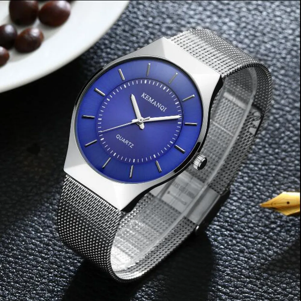 New Top Luxury Watch Men Brand Men'S Watches Ultra Thin Stainless Steel