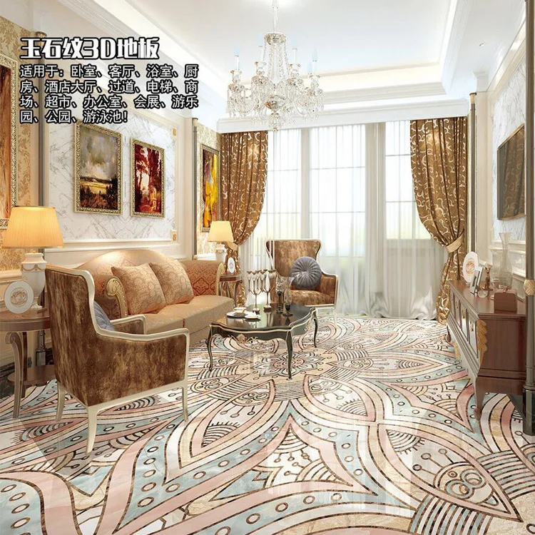 3D Pisos de Vinilo Papel Pintado Personalizado 3D Dormitorio Sala de