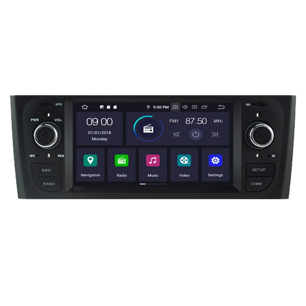 Clearance RoverOne Car Multimedia Player For Fiat Grande Punto Linea Octa Core Android 9.0 Radio GPS Navigation Central Multimedia 1