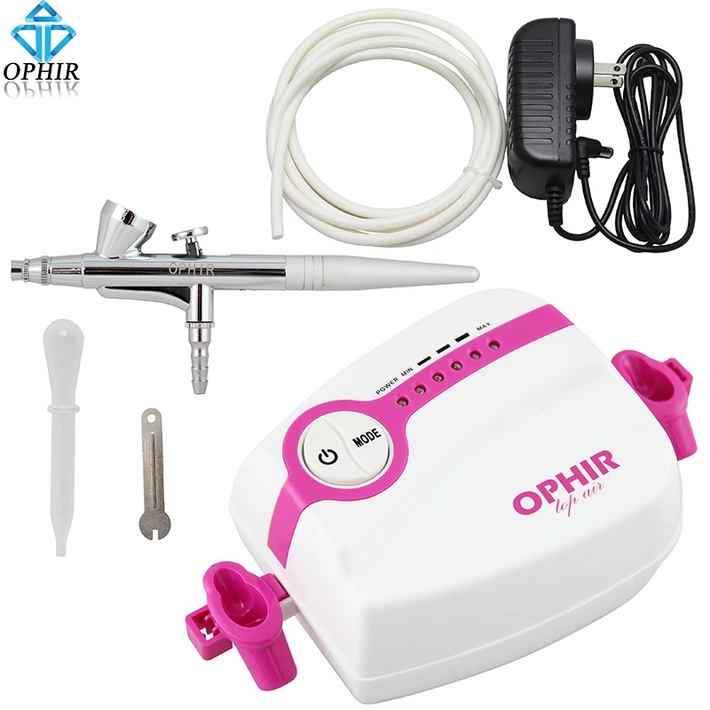 

OPHIR Single-Action Airbrush Kit 5 Adjustable Air Compressor Spray Paint for Crafts Art Paint Hobby Airbrushing _AC094W+AC007
