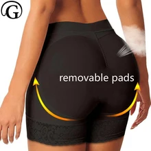 PRAYGER пикантные кружево для женщин съемные прокладки Управление трусики для Enhancers приклад атлет нести трусы с накладками для ягодиц похудения талии нижнее