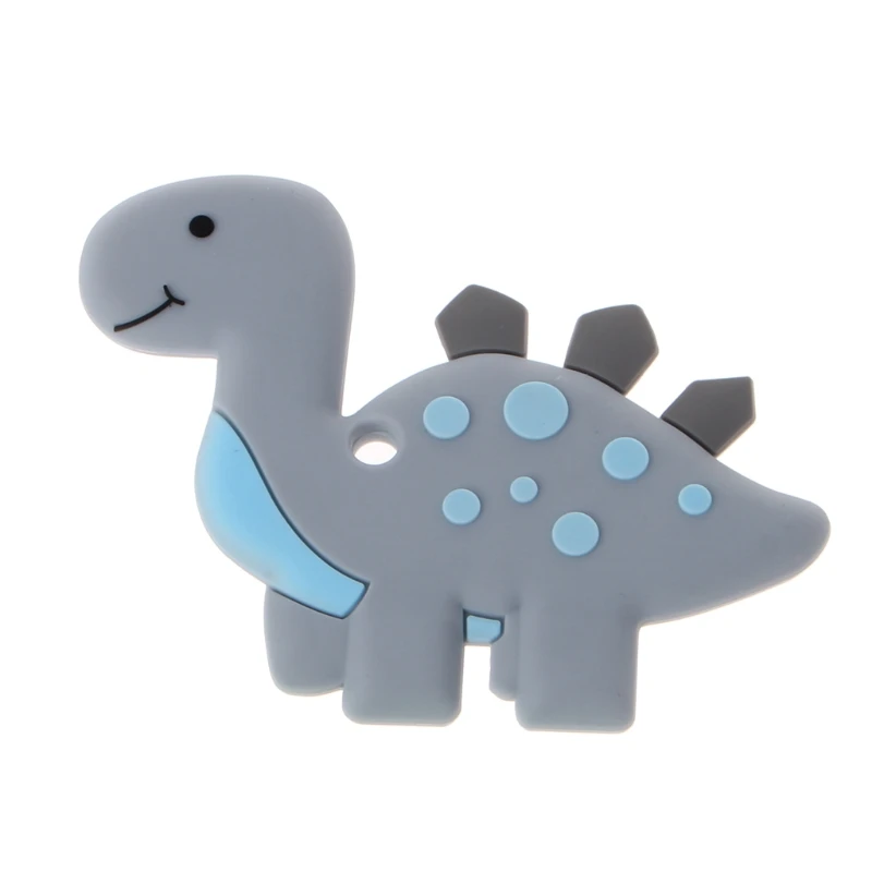 Динозавр Детские Прорезыватели Подвеска Ожерелье Аксессуар BPA бесплатно силиконовые жевательные игрушки