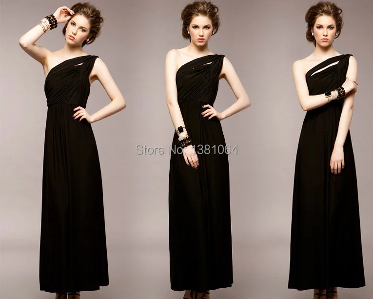 Vestidos De Festa 2014 New Arrival A-Line Chiffon Long Formal Evening Dresses Sexy Design One Shoulder Prom Party Dress | Свадьбы и