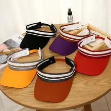 Пара Харадзюку Пустой Топ хип-хоп бейсбольная кепка контрастная цветная полоса пэчворк широкие полями Регулируемая теннисная пляжная Солнцезащитная шляпа