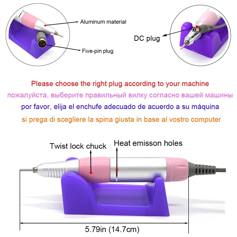 Nail Electric Nail Polisher 35000Rpm Portable Electric Nail Honing Machine Manicure Manicure Set Nail Equipment Can Be Applied