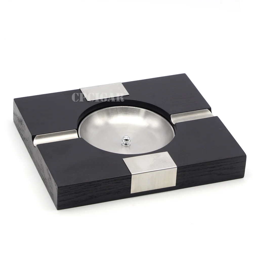 GALINER Large Ashtray Removable Ash Slot Wooden Cigar Ashtray 2 Cigars