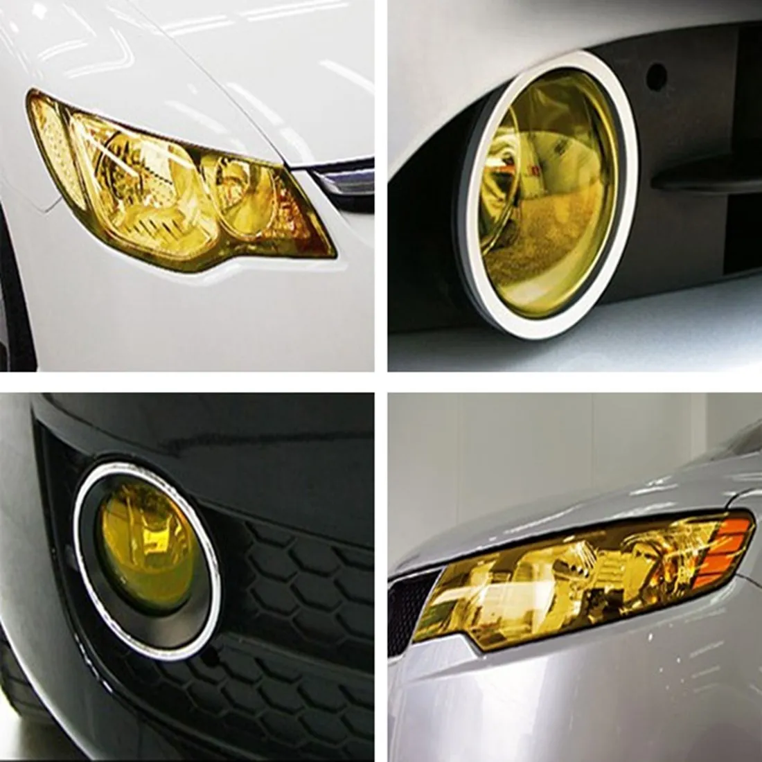 11 Colors Car Headlight Taillight Vinyl Wrap Glossy Matte Tint Film Sticker  - CF