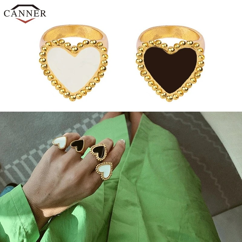 

Vintage Heart Rings for Women Adjustable Open Ring Gold Color Midi Knuckle Rings Female Jewelry anillos bague femme H45