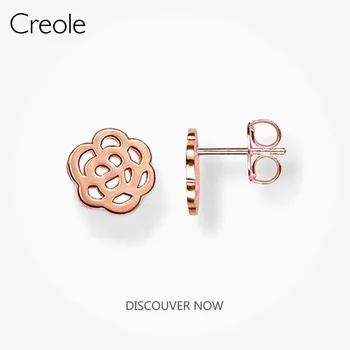 

Ear Stud Earrings Rose Flower,2019 Accessories Fashion Jewelry 925 Sterling Silver Trendy Boutique Queen Gift For Women Girls