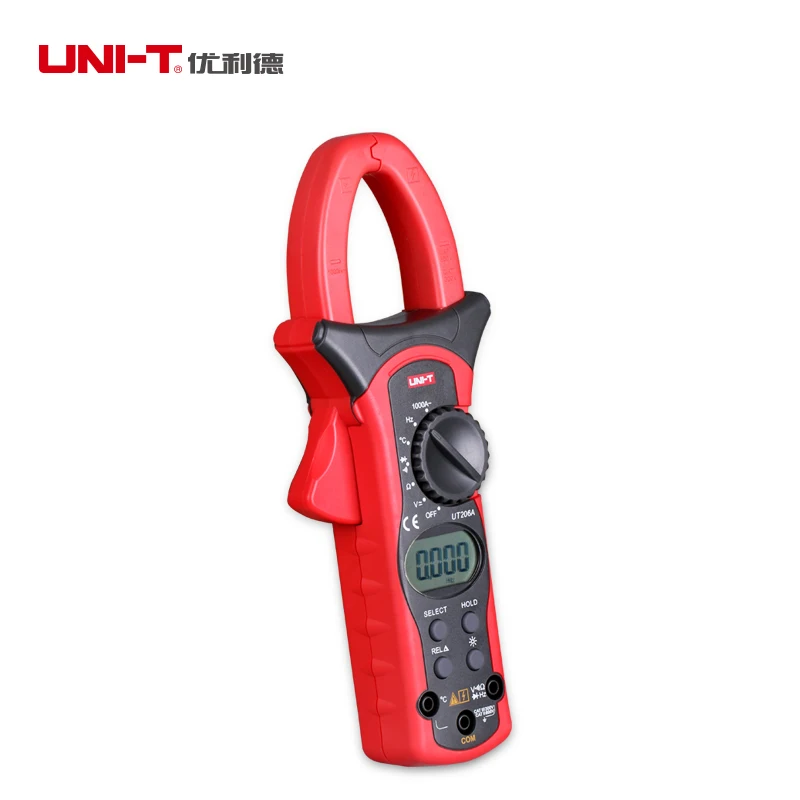 

High Accuracy Uni-t UT205A LCD Digital Clamp meter Multimeters DC AC Volt Ampere Ohm Hz Auto Range Tester