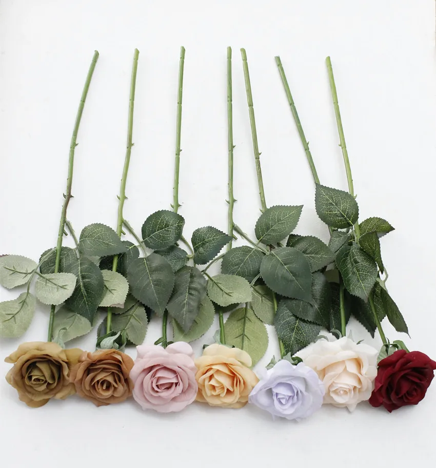 Rose Artificial Flower Bouquet wedding flowers silk peony home party decor  (11)