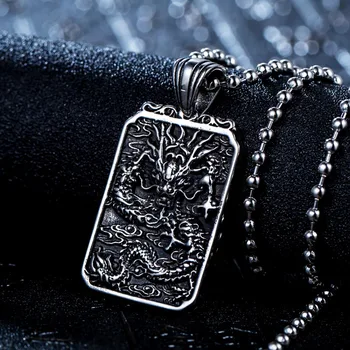 

BEIER Drop Shipping Hight Quality Stainless Steel Fashion Dragon Pendant Necklace Jewelry BP8-217