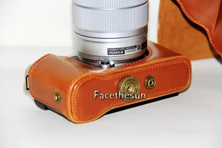 PU leather camera bag fuji -19