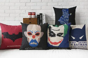 

Batman movie poster creative cartoon pop cotton pillowcase car sofa cushion for leaning on of 43 * 43 No Inner
