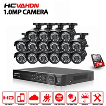 16CH CCTV Системы HDMI 1080 P CCTV DVR H.264 для 16ти-канального видеорегистратора X 2000TVL фильтр, отсекающий ИК-область спектра, Водонепроницаемый 720 P безопасности Камера кабель для камеры CCTV Системы