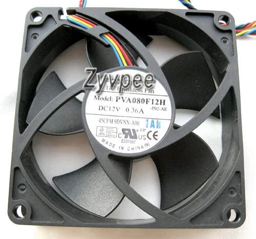 Foxconn 8020 PVA080F12H 12V 0.36A 9DVNN 4Wire Cooling Fan