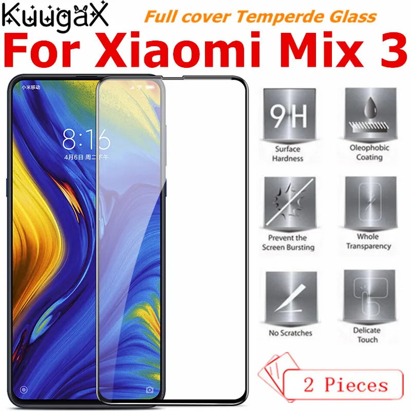2 шт. закаленное стекло защитный экран все Чехлы для Xiaomi MI Mix 3 explorer mix3 смартфон