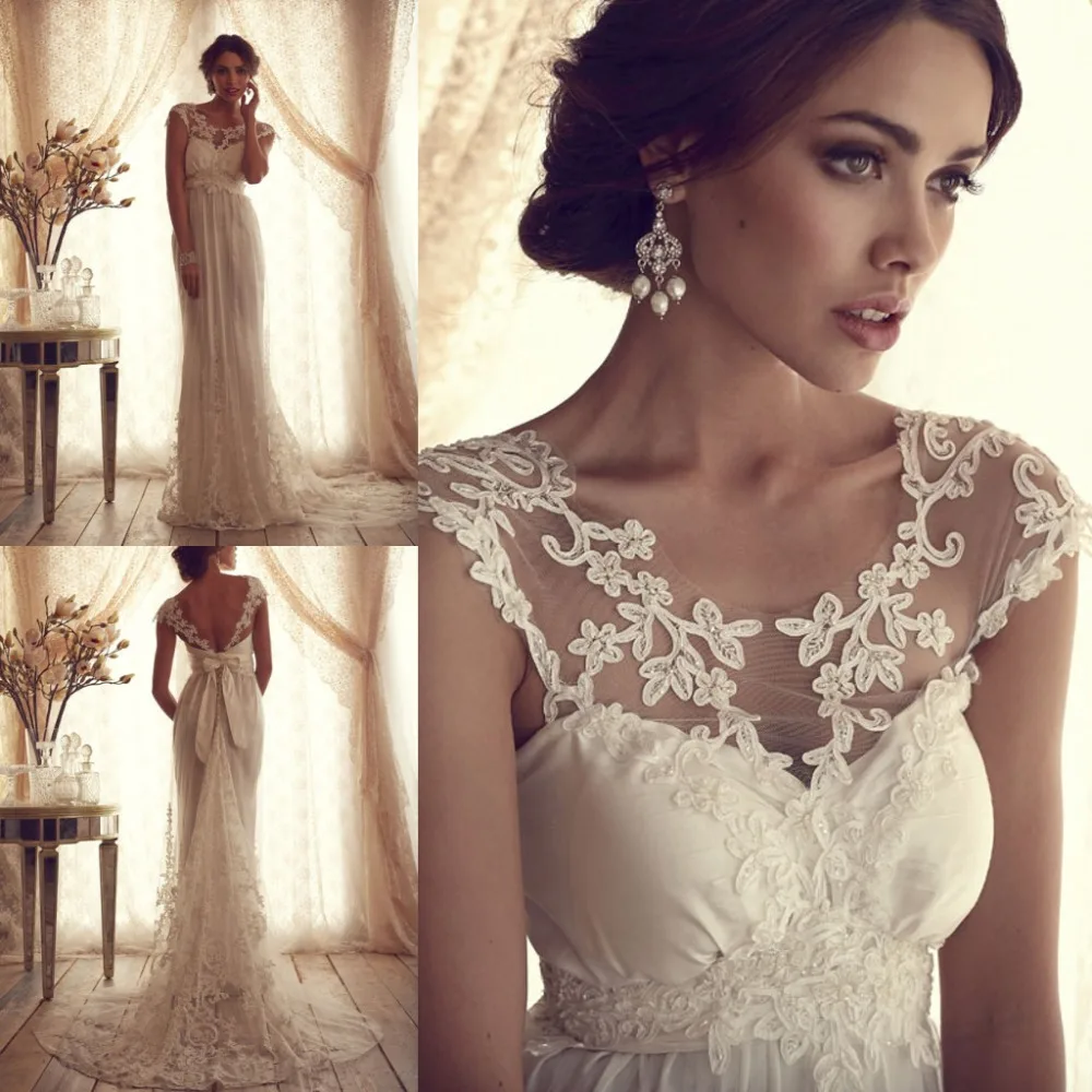 Alta Moda 2016 Vestidos De Novia De Encaje Vintage Una Linea De Vestidos Para Las Mujeres Vestidos De Tamano Personalizado Nupcial Novia Ch 2274 Gown Silk Gowngown Kids Aliexpress