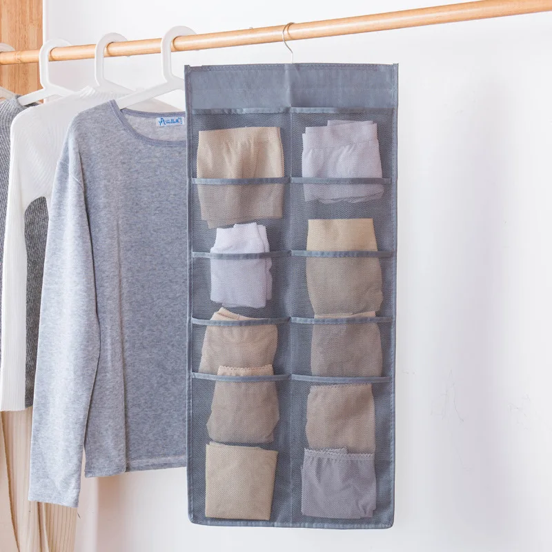 على الوجهين خزانة ملابس مُعلقة المنظم متعددة الوظائف خزانة المنظم متعدد الطبقات جدار تخزين جيب بعد الباب تخزين Organzers