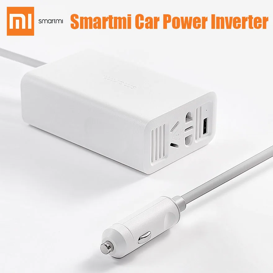 Xiao mi Smart mi 100 W автомобильный инвертор мощности Портативный DC 12 V к AC 220 V с 5 V/2.4A usb портами Быстрая зарядка 3,0 зарядное устройство mi розетка