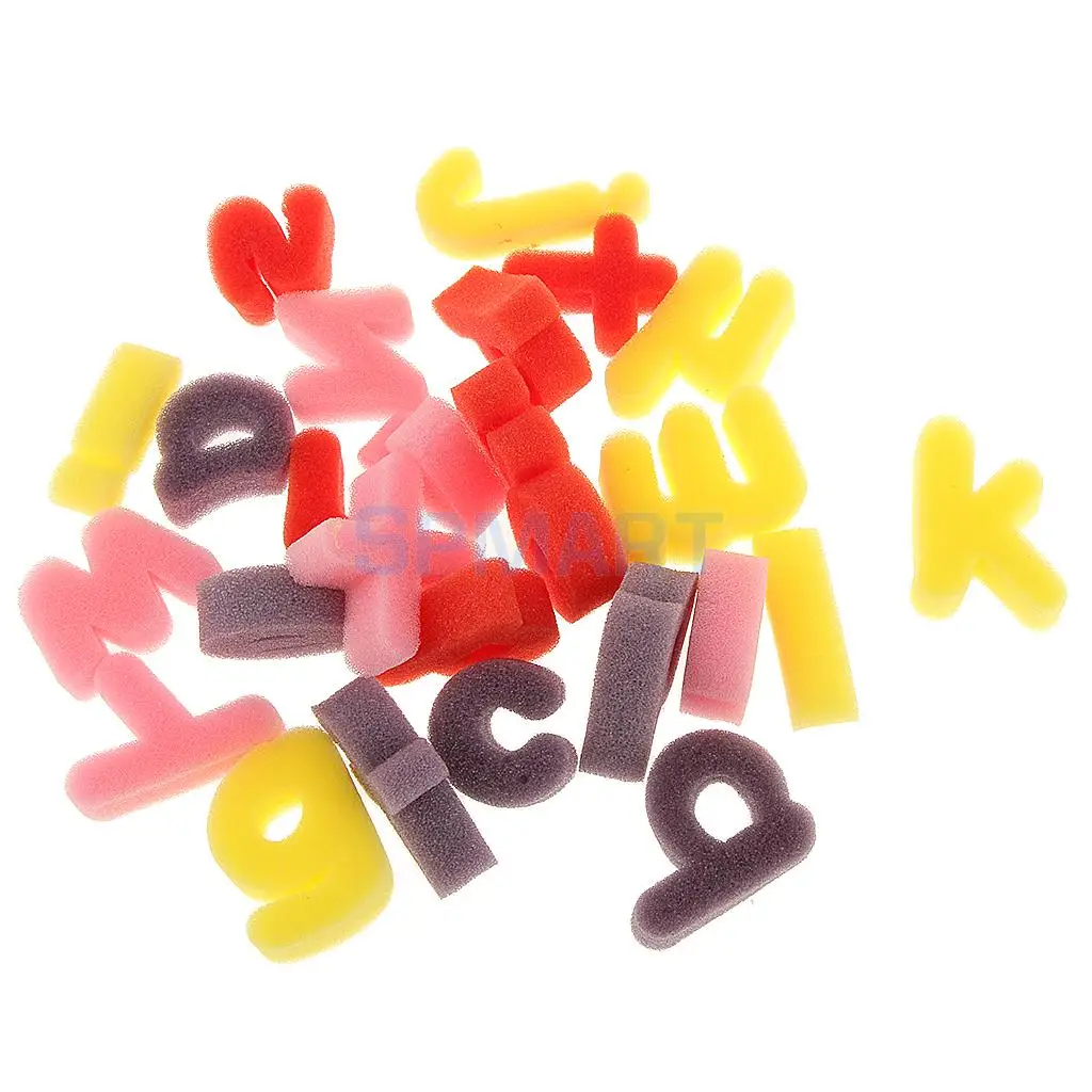 MagiDeal Alphabet Letter Paint Sponge Brush Set Of 26 Pcs For Kid Art 