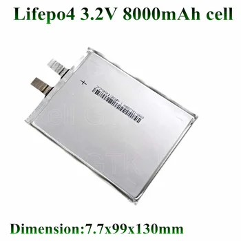 

12ps 3.2v 8Ah cells lifepo4 cell 30A 7799130 lifepo4 battery 3.2v 100w 80100130 for DIY pack tool 24v 36v 8ah lithium battery