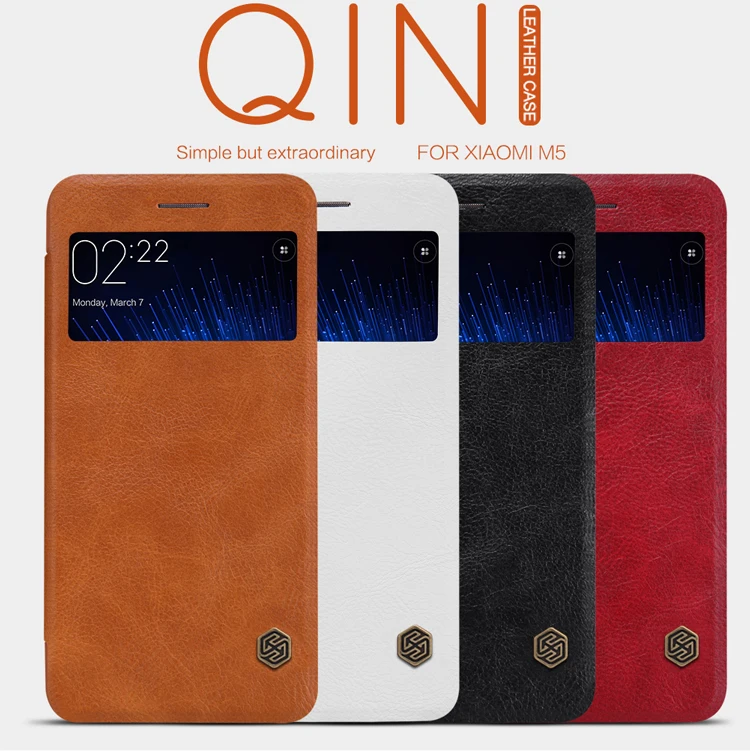 imágenes para Serie de Casos de Cuero Del Teléfono Celular para Xiaomi Original de Nillkin Qin M5 Mi5 Elegante Ventana de Visualización Del Caso Del Tirón de Moda de Lujo imágenes para Serie de Casos de Cuero Del Teléfono Celular para Xiaomi Original de Nillkin Qin M5 Mi5 Elegante Ventana de Visualización Del Caso Del Tirón de Moda de Lujo