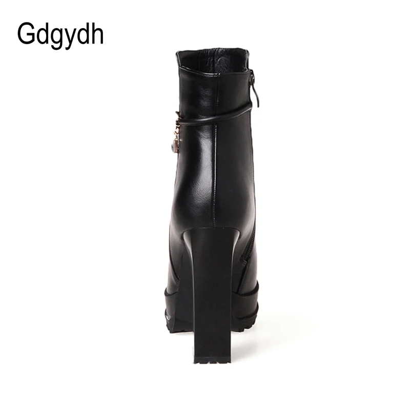 US $29.99 Gdgydh Fashion Crystal Ankle Boots For Women Leather Party Shoes 2020 New Spring Autumn High Heels Shoes Platform Big Size 43